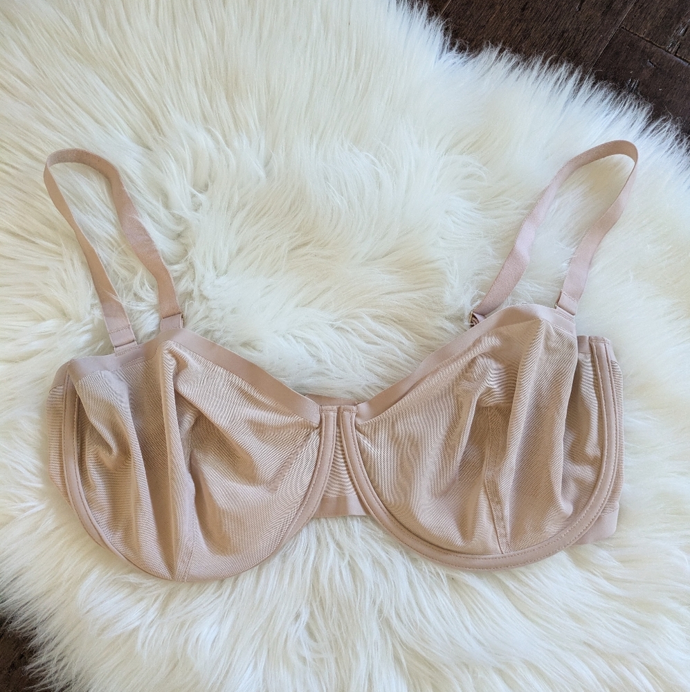 CUUP Women's The Balconette Mesh Bra Tan Nude Beige 38G